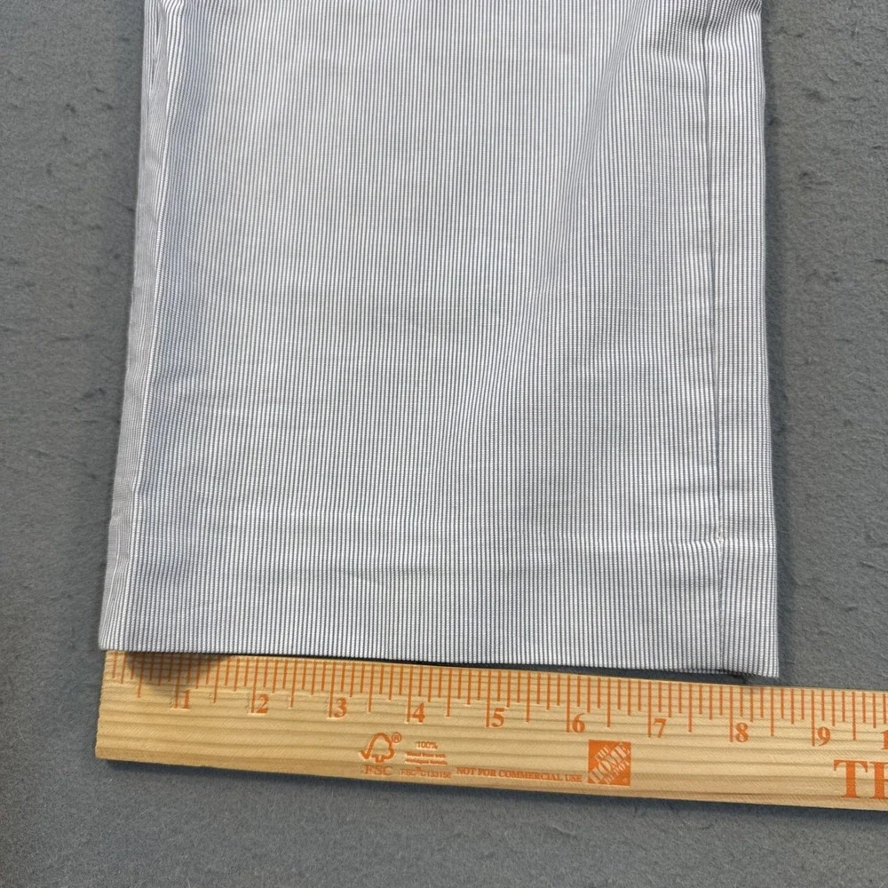 Alan Flusser Seersucker Pants Mens 36 X 30 White Blue Striped Chino Casual